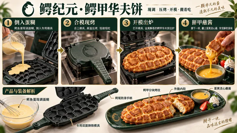 鳄甲华夫饼